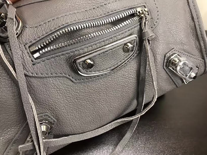BALENCIAG巴黎世家 原單品質 經典機車 原版山羊皮銀邊 包邊五金款 手提肩背斜挎包  BL1417
